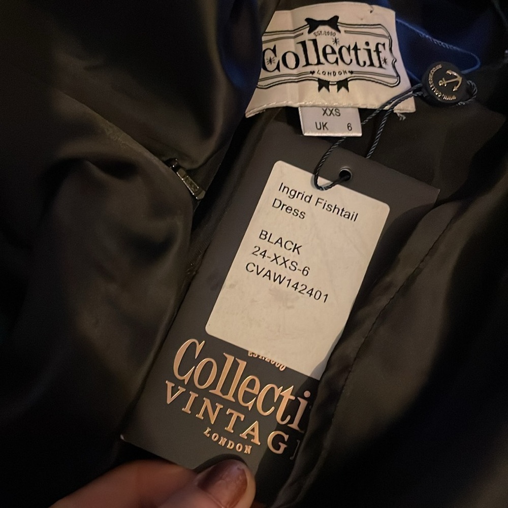 New collectif vintage satin fishtail gown - Picture 7 of 10